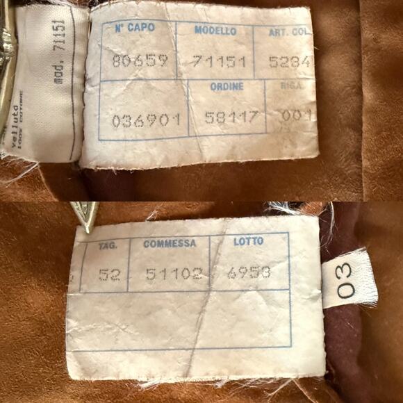 Vintage Suede Chore Jacket Camel Hair Liner Barneys NY Brown Italy Men’s Large - Picture 10 of 12